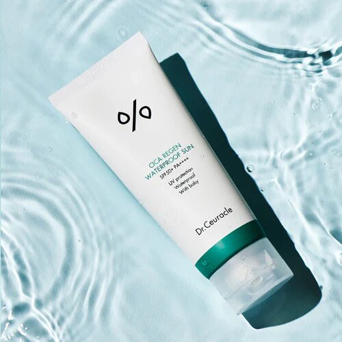 Dr.Ceuracle Cica Regen Waterproof Sun SPF50+ 100ml Водостійкий сонцезахисний крем з центелою азіатською