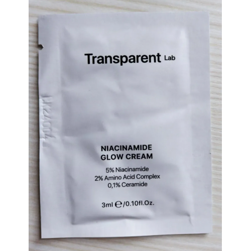 SAMPLE Transparent Lab Niacinamide Glow Cream Зразок крему для обличчя з ніацинамідом