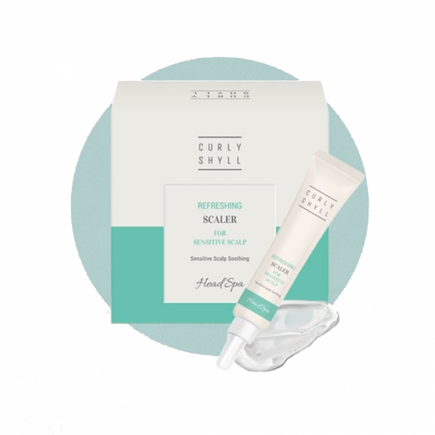 Curly Shyll Refreshing Scaler for Sensitive Scalp 1шт х 15ml Освіжаючий, регенеруючий пілінг для шкіри голови