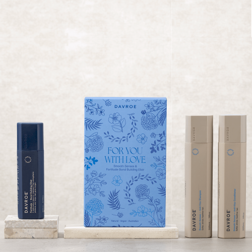 Davroe For You with love Smooth Senses & Fortitude Bond Building Набір Повнорозмірних засобів для розгладження пухнастого та курчавого волосся