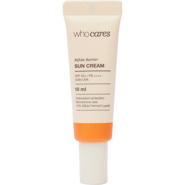 WhoCares Bifida Barrier Sun Cream 10ml МІНІАТЮРА Сонцезахисний крем з антиоксидантним захистом