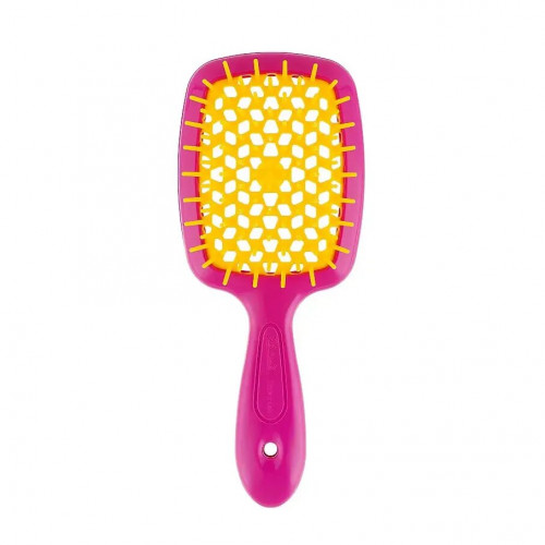 Щітка Janeke Small Superbrush The Original 86SP234FY Рожева/Жовта