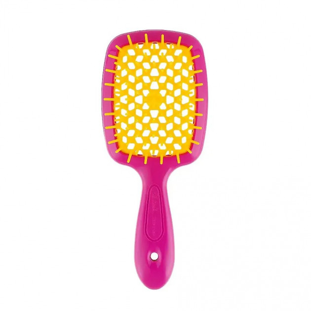 Щітка Janeke Small Superbrush The Original 86SP234FY Рожева/Жовта