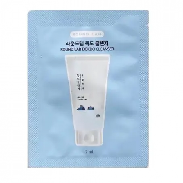 SAMPLE Round Lab 1025 Dokdo Cleanser Зразок м'якої пінки для очищення шкіри