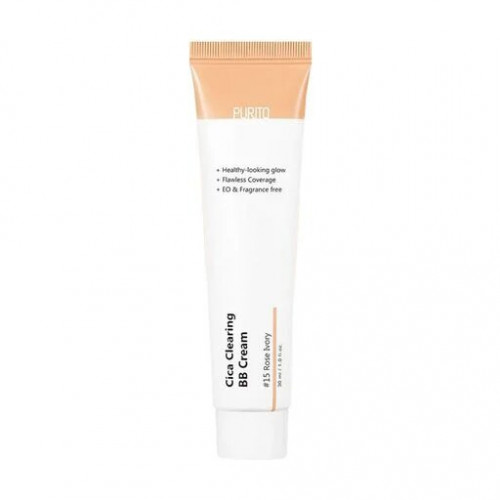 Purito Cica Clearing BB Cream (№15 Rose Ivory) 30 ml ВВ крем з екстрактом центелли