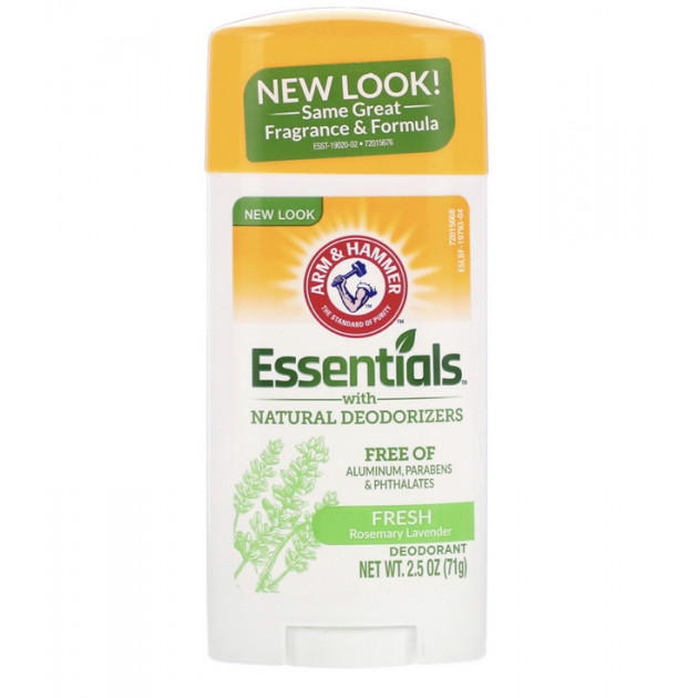 Arm & Hammer Essentials Natural 71g Дезодорант з натуральними речовинами, розмарин і лаванда