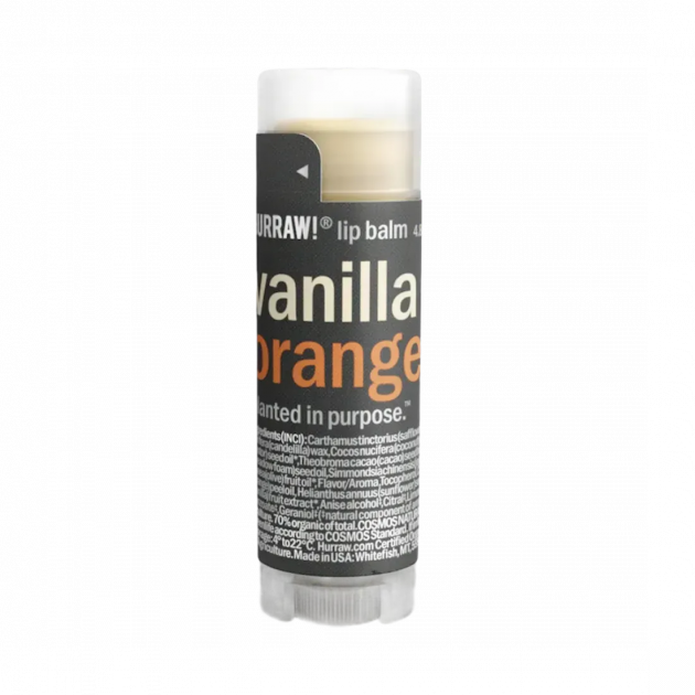Hurraw! Vanilla & Orange Lip Balm 4,8g Бальзам для губ