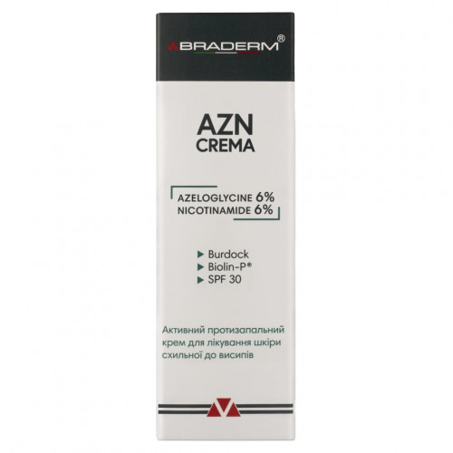 Braderm Azn Cream SPF 30 30ml Денний крем з ніацинамідом та СПФ