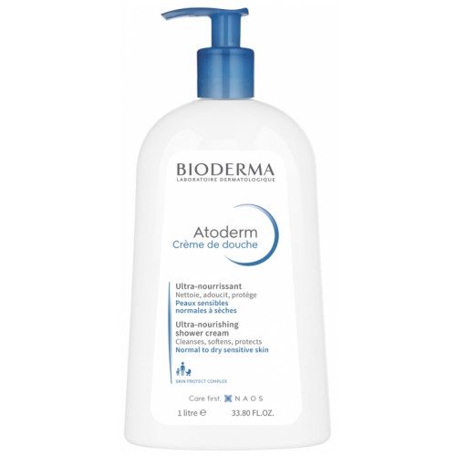 Bioderma Atoderm Creme de Douche 1 L Поживний крем для душу для нормальної та сухої чутливої шкіри