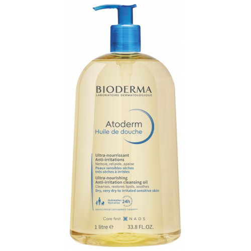 Bioderma Atoderm Huile de Douche 1L Олія-гель для душу для сухої та подразненої шкіри