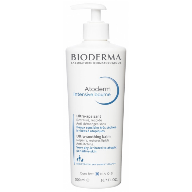 Bioderma Atoderm Intensive Baume 500 ml Інтенсивний бальзам для дуже сухої та чутливої, атопічної шкіри