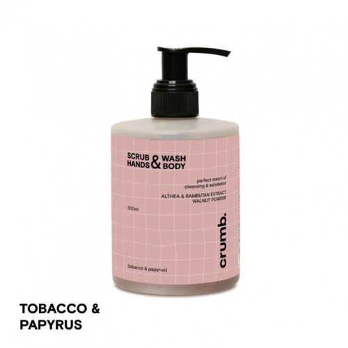Crumb Tobacco & papyrus 300ml Гель для душу зі скрабинками для рук та тіла Crumb Tobacco & papyrus 300ml Гель для душу зі скрабинками для рук та тіла
