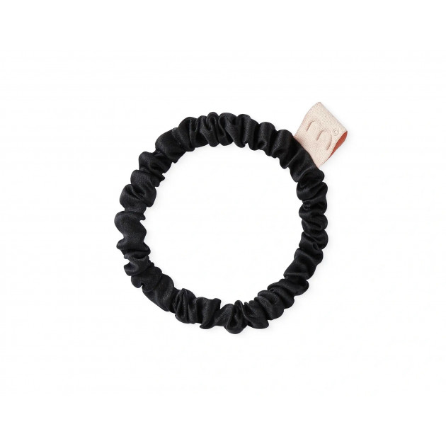 MON MOU Silk Slim Scrunchie Тонка шовкова резинка (чорна)