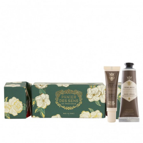 Panier des Sens Christmas Cracker Gourmet Honey набір Медовий: Крем для рук Мед 30 мл + Бальзам для губ Мед 15 мл
