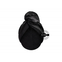 MON MOU Рушник-тюрбан з натуральним шовком чорний