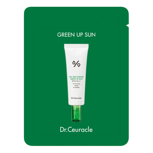 SAMPLE Dr.ceuracle Tea Tree Purifine Green Up Sun SPF 50+ Зразок сонцезахисного крему
