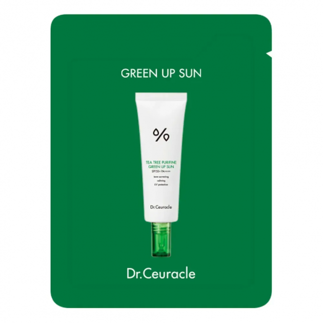 SAMPLE Dr.ceuracle Tea Tree Purifine Green Up Sun SPF 50+ Зразок сонцезахисного крему