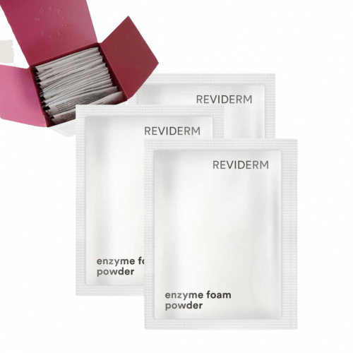 Reviderm Enzyme foam powder упаковка 20 шт 1g/1 саше Косметична ензимна пудра з антибактеріальним та абсорбуючим ефектом