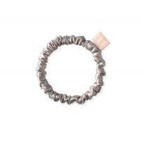 MON MOU Silk Slim Scrunchie Тонка шовкова резинка (сіро-бежева)