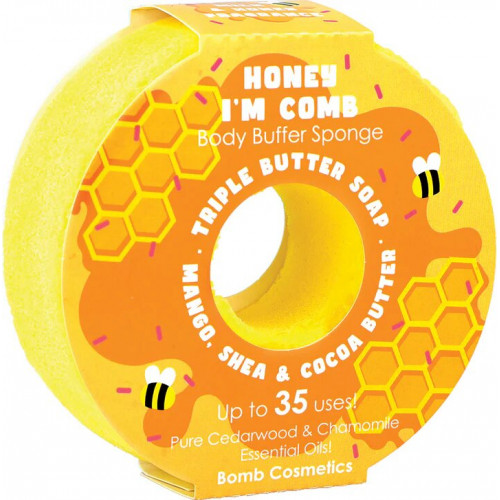 Bomb Cosmetics Губка з милом Honey I'm Comb Body Buffer Sponge Bomb Cosmetics Губка з милом Honey I'm Comb Body Buffer Sponge