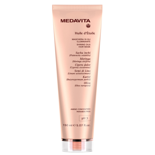 Medavita Huile D'etoile Shining Oils Hair Mask 150ml Маска для блиску та шовковистості для всіх типів волосся з дорогоцінними оліями