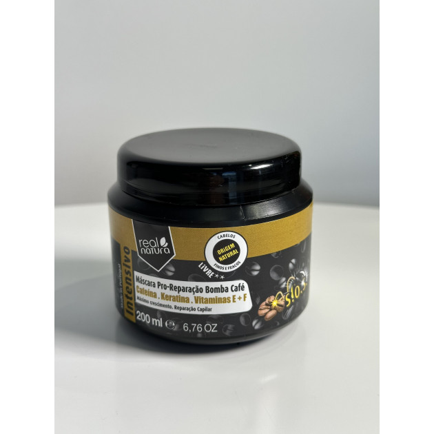 Real Natura Pro-Reparacao Bomba Cafe 200ml Відновлювальна маска для волосся