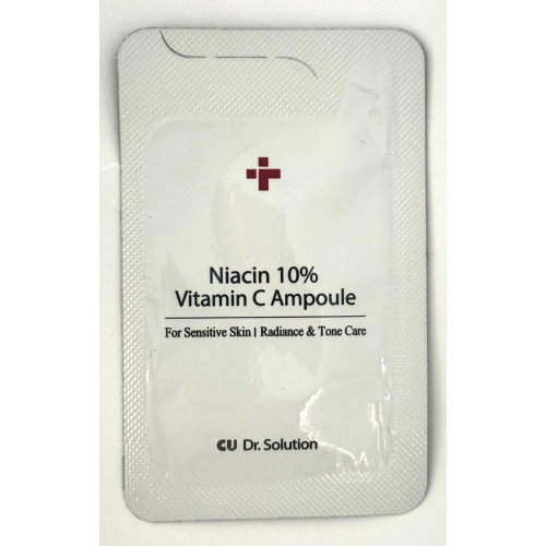 SAMPLE Cuskin Dr.Solution Niacin 10% Vitamin C Ampoule Зразок ампули з ніацинамідом та вітаміном С
