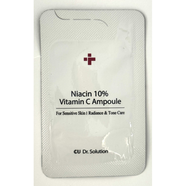 SAMPLE Cuskin Dr.Solution Niacin 10% Vitamin C Ampoule Зразок ампули з ніацинамідом та вітаміном С