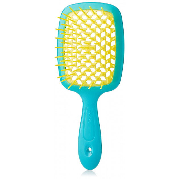 Щітка Janeke Superbrush The Original 86SP226TSE Бірюзова/Жовта