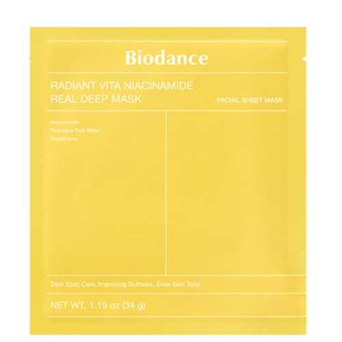 Biodance Real Deep Mask з Radiant Vita Niacinamide 34 g Гідрогелева маска