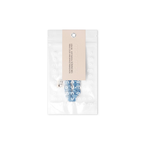 MON MOU Silk Slim Scrunchie Тонка шовкова резинка (блакитна)