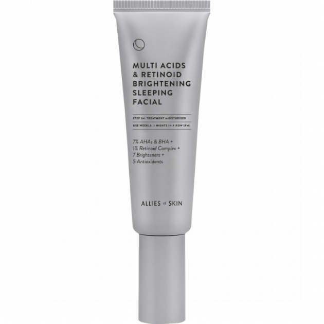 Allies of Skin Multi Acids & Retinoid Brightening Sleeping Facial 50ml Нічний мультикислотний пілінг із ретинолом