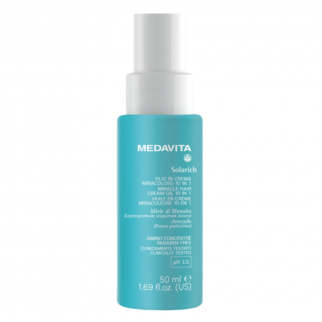 Medavita Solarich Olio In Crema 50 ml Сонцезахисна крем-олія для волосся 10 в 1 із дзеркальним ефектом