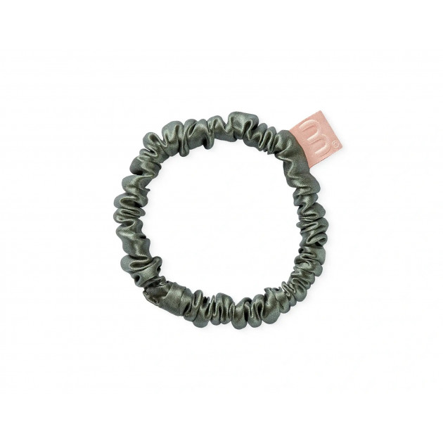 MON MOU Silk Slim Scrunchie Тонка шовкова резинка (оливкова)