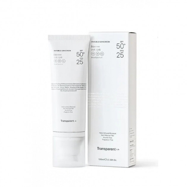 Transparent Lab Invisible Sunscreen SPF50+ 100ml Невидимий сонцезахисний крем