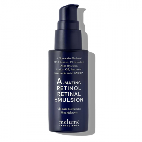 Melume A-mazing Retinol Retinal Emulsion 30ml Нічна мікроемульсія з ретиноїдом і ретиналем Melume A-mazing Retinol Retinal Emulsion 30ml Нічна мікроемульсія з ретиноїдом і ретиналем