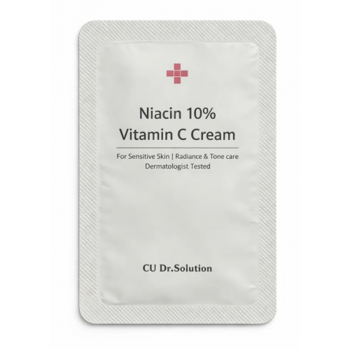 SAMPLE Cuskin Dr.Solution Niacin 10% Vitamin C Cream Зразок Висококонцентрований крем з ніацинамідом та вітаміном С