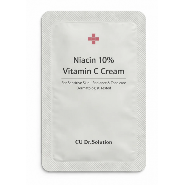SAMPLE Cuskin Dr.Solution Niacin 10% Vitamin C Cream Зразок Висококонцентрований крем з ніацинамідом та вітаміном С