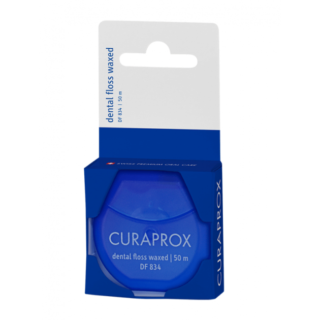 CURAPROX Нитка міжзубна вощена з ароматом м`яти 50 м
