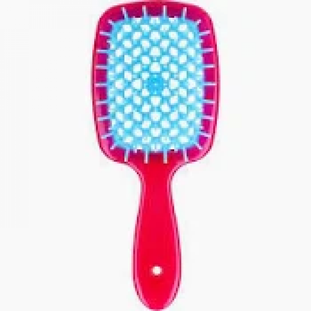 Щітка Janeke Small Superbrush The Original 86SP234FUX Малинова/блакитна