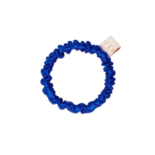 MON MOU Silk Slim Scrunchie Тонка шовкова резинка (синя електрік)