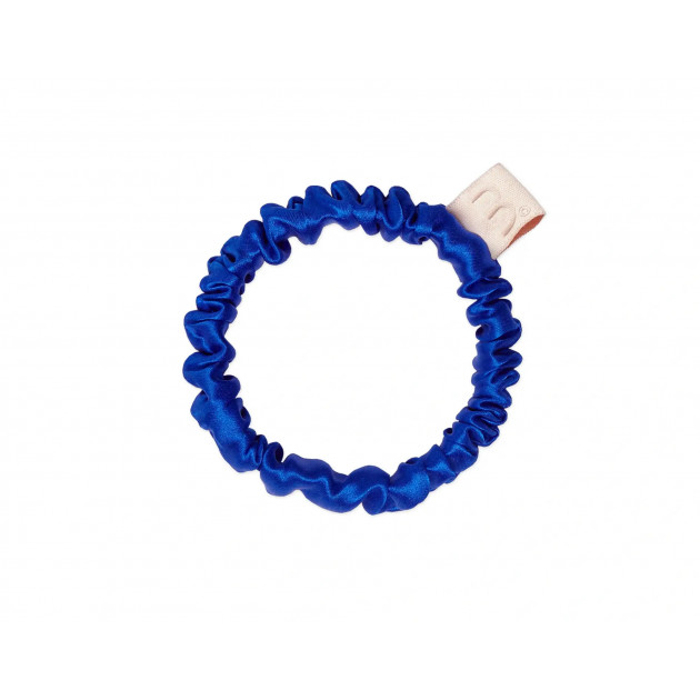 MON MOU Silk Slim Scrunchie Тонка шовкова резинка (синя електрік)