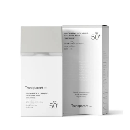 Transparent Lab Oil-Control Ultra Fluid Cica Sunscreen SPF50+ 100ml Сонцезахисний крем із центелою для контролю жирності шкіри