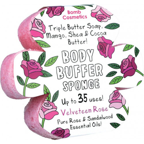 Bomb Cosmetics Губка з милом Velveteen Rose Body Buffer Soap Sponge Bomb Cosmetics Губка з милом Velveteen Rose Body Buffer Soap Sponge