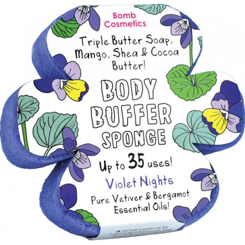 Bomb Cosmetics Губка з милом Violet Nights Body Buffer Soap Sponge Bomb Cosmetics Губка з милом Violet Nights Body Buffer Soap Sponge