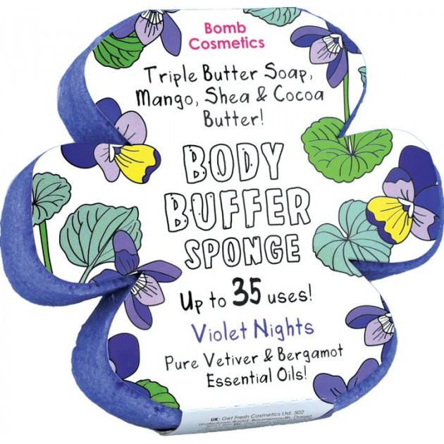 Bomb Cosmetics Губка з милом Violet Nights Body Buffer Soap Sponge
