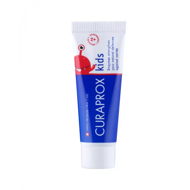 CURAPROX Kids Paste 10ml Детская зубная паста с фтором для малышей от 2-х лет, вкус клубники