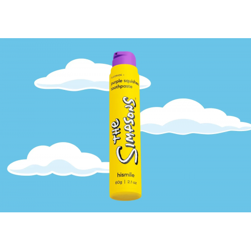Hismile The Simpsons Purple Squishee Toothpaste 60g Зубна паста з фруктовим ароматом